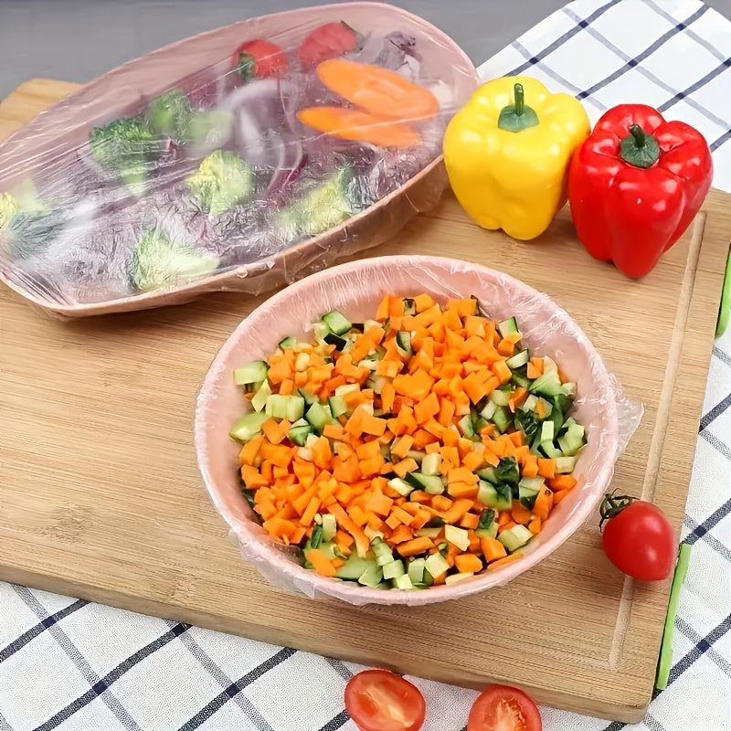 2026 Extra Large and Thickened Food-Grade Plastic Wrap - 910pcs, 14.96x14.96inch Reusable Elastic Bowl Covers, Suitable for Food Storage and Meal Preparation