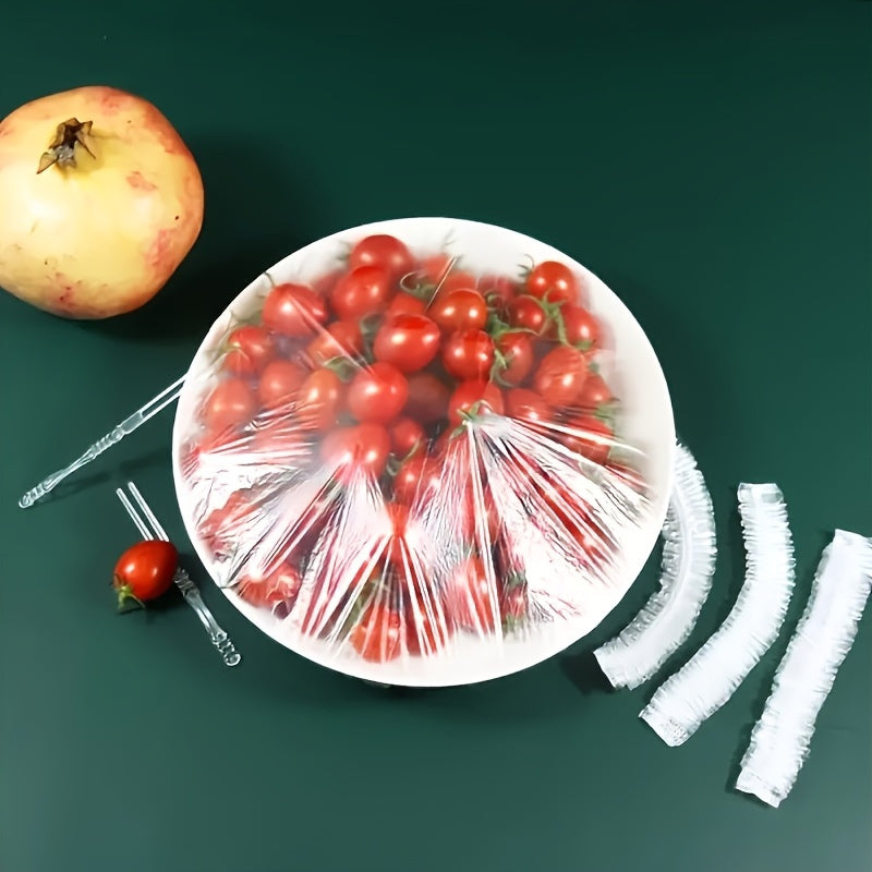 2026 Extra Large and Thickened Food-Grade Plastic Wrap - 910pcs, 14.96x14.96inch Reusable Elastic Bowl Covers, Suitable for Food Storage and Meal Preparation
